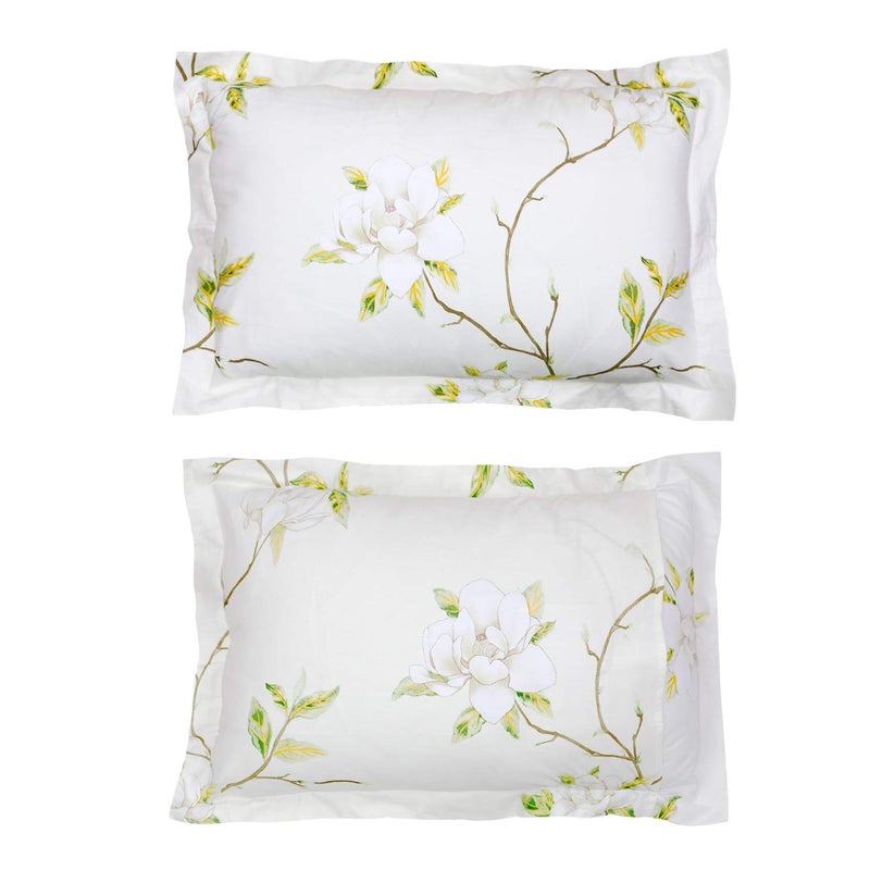 FADFAY White Floral Duvet Cover Set 100% Cotton Farmhouse Bedding with Hidden Zipper Closure 3 Pieces, 1duvet Cover & 2pillowcases,King/California King Size - Image 4